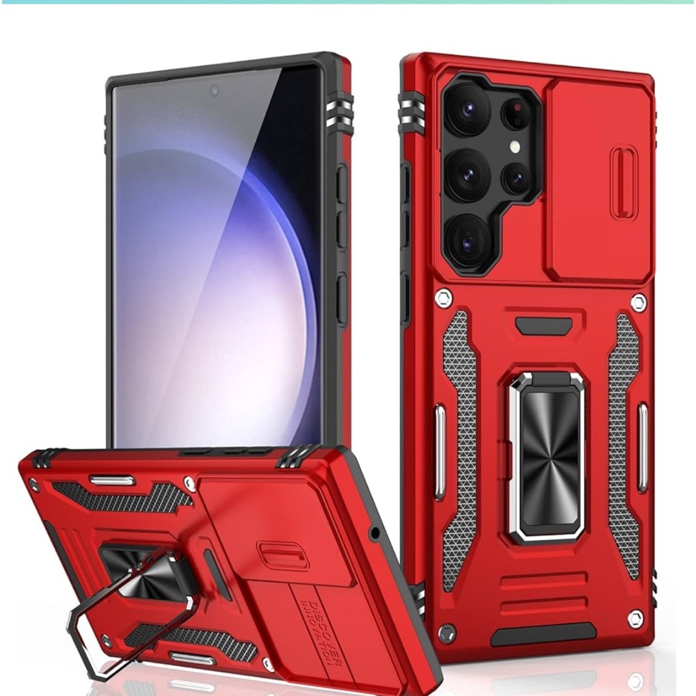 BOGO‼️S23 Ultra Case with Camera for Samsung Galaxy S23 Ultra Red